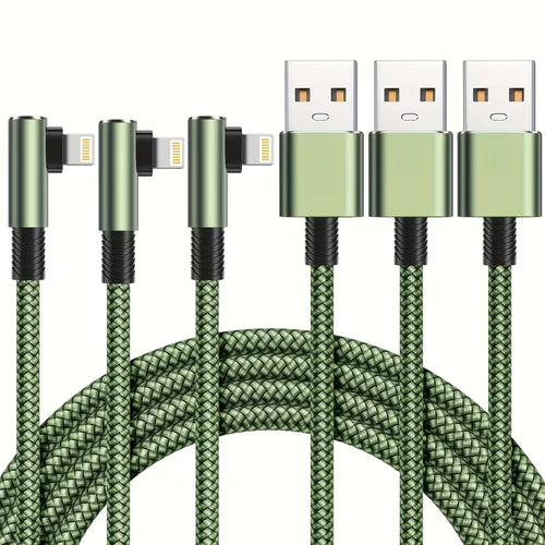 3pcs 6ft for iPhone Charger Nylon Braided Fast Charging Lightning Cable