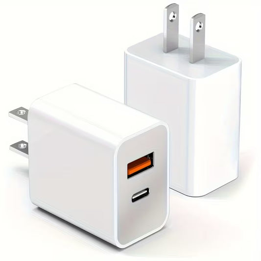 20W Dual Port USB C Wall Charger